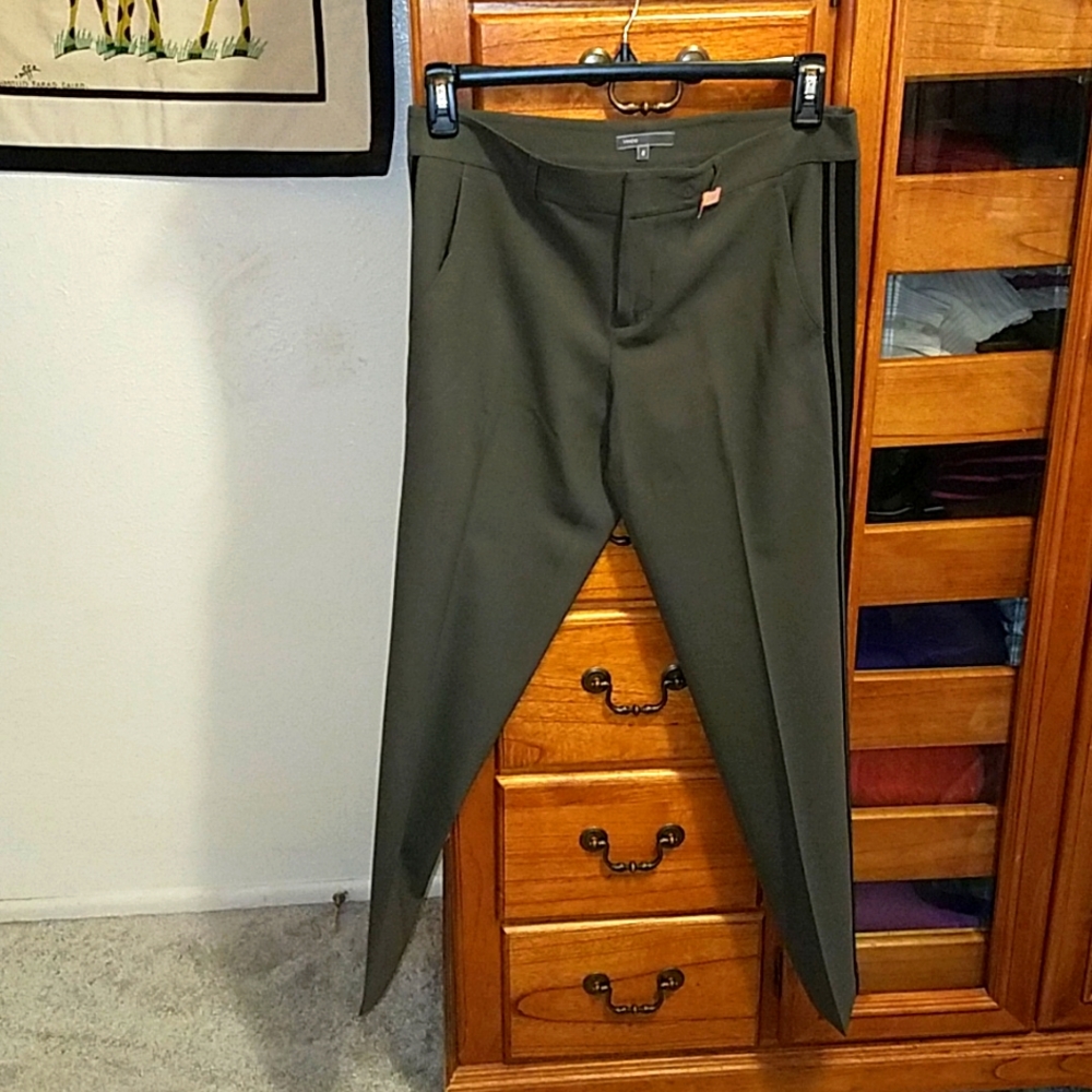 Vince wool milatary striped pants